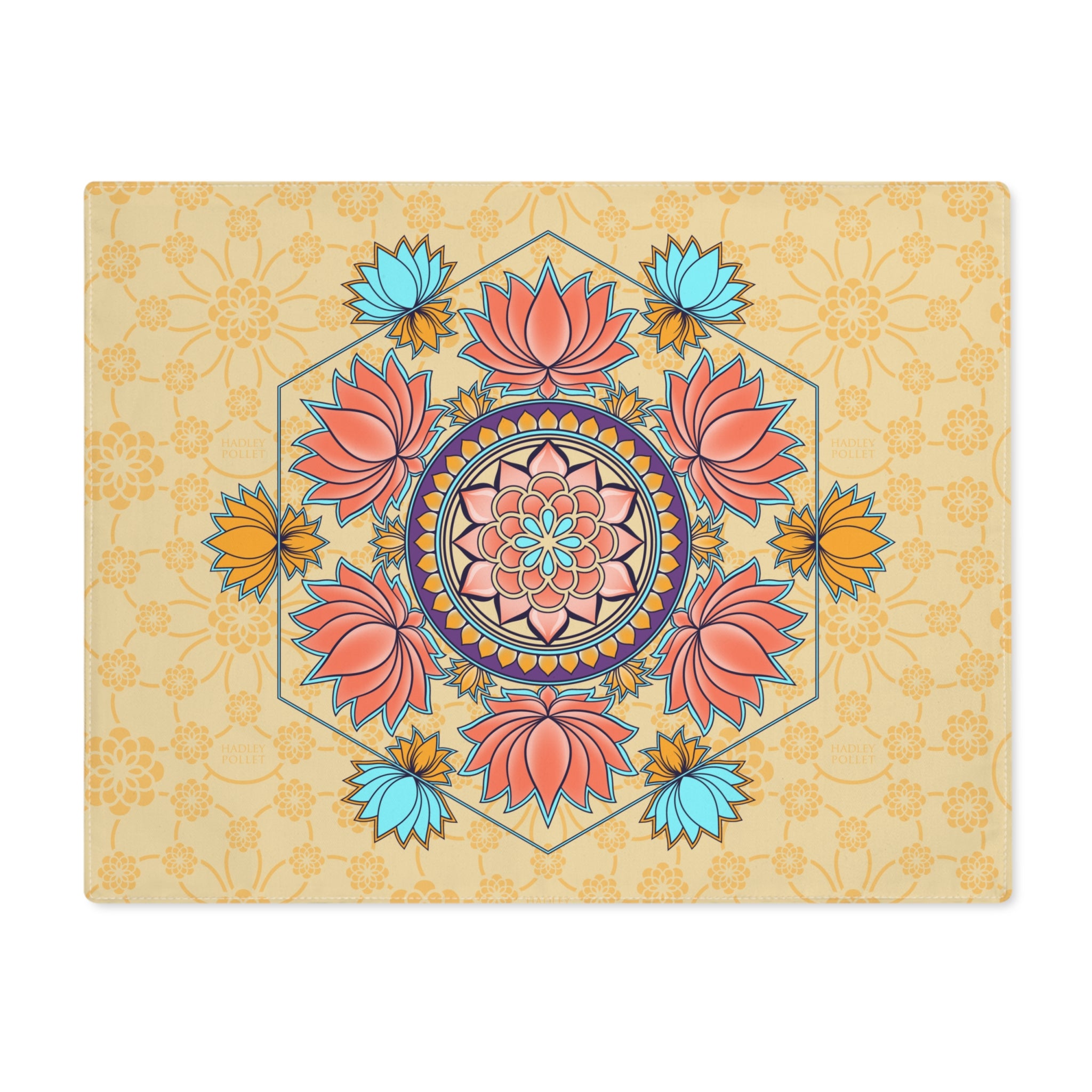 Yellow Butter Lotus Placemat, Set of 4