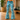 Cyan Wave Zinnia Flare Leggings