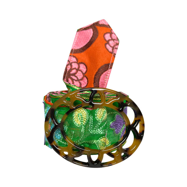 Green Multi Floral Belt – Hadley Pollet