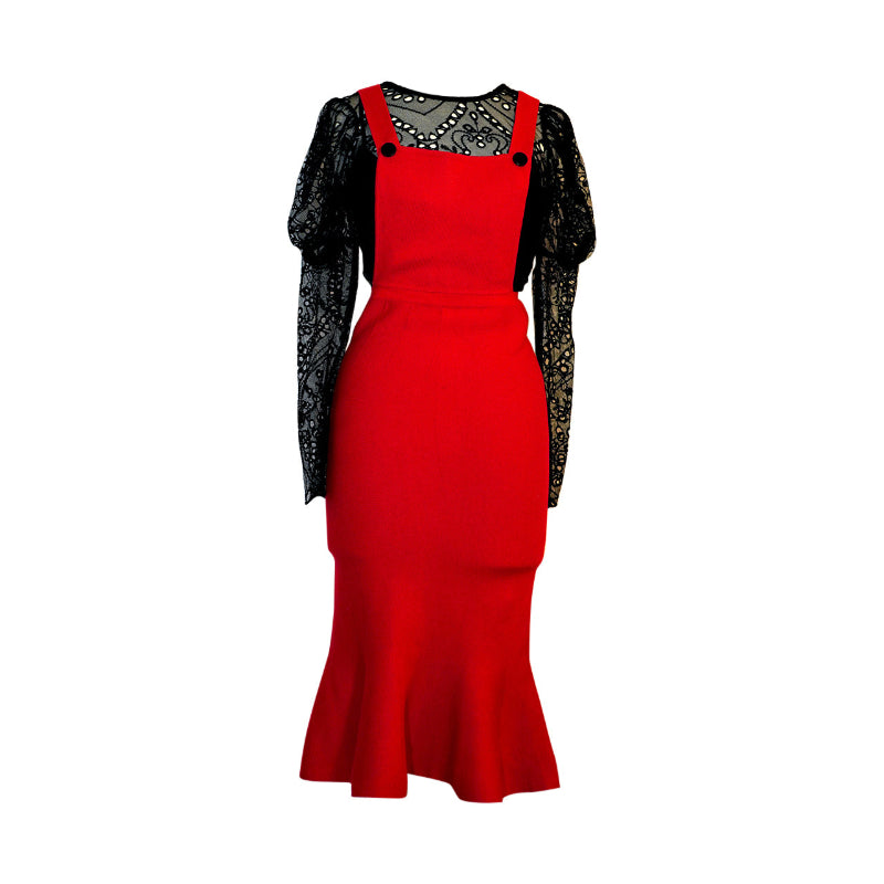 Jumper Dress & Lace Top