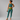 Ocean Zinnia Bubbles Athetic Crop Top and Leggings