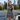 Navy Green Waves Zinnia Sleeveless Turtleneck Dress