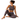 Model in a studio wearing the Chocolate Heavenly Athletic Crop Top and Leggings by Hadley Pollet, purple mandala print