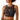 Chocolate Heavenly Athletic Crop Top by Hadley Pollet with purple, yellow and teal mandalas, worn by a model in a studio