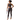 Chocolate Heavenly Athletic Leggings by Hadley Pollet with matching crop top, worn by a model in a studio, front view