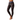 Chocolate Heavenly Athletic Leggings by Hadley Pollet with purple and teal mandala print and scalloped waistband, studio