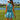 Cyan Wave Zinnia Golf Sleeveless Top by Hadley Pollet, additional product view