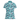 Cyan Wave Zinnia Tennis Polo by Hadley Pollet, back view