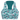 Cyan Waves Zinnia Activewear Top by Hadley Pollet, front view