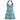 Cyan Waves Zinnia Halter Tennis Dress by Hadley Pollet, front view