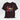 Dark maroon tee laid flat, food doodles spelling FOOD LOVE, FOOD LOVE Unisex Jersey Short Sleeve Tee by Hadley Pollet