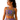 Garnet Stained Glass Athletic Crop Top by Hadley Pollet in purple, lime and teal floral mosaic, worn by a model in a studio