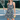Woman on a tennis court with racket in the Green Navy Waves Zinnia Halter Tennis Dress by Hadley Pollet, navy wave print