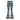 Green Wave Zinnia Flare Leggings by Hadley Pollet, back view