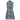 Navy Green Waves Zinnia Sleeveless Turtleneck Dress by Hadley Pollet, back view