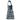 Navy Green Waves Zinnia Sleeveless Turtleneck Dress by Hadley Pollet, side view