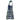 Navy Green Waves Zinnia Sleeveless Turtleneck Dress by Hadley Pollet, side view