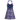 Navy Purple Waves Zinnia Halter Dress by Hadley Pollet, back view