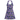 Navy Purple Waves Zinnia Halter Dress by Hadley Pollet, front view