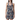 Navy Red Waves Zinnia Halter Tennis Dress by Hadley Pollet with cream waves and red zinnias, worn by a model in a studio