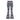 Navy Wave Zinnia Flare Leggings by Hadley Pollet, back view