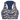 Navy Waves with Big Red Zinnia Activewear Top by Hadley Pollet, front view