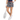 Navy Waves Zinnia Tennis Skirt by Hadley Pollet with cream waves, red zinnias and a striped waistband, worn with a racket