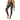 Peach Zinnia Oasis Leggings by Hadley Pollet with peach and teal florals and a scalloped waistband, worn by a model