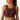 Red Oasis Athletic Crop Top by Hadley Pollet in navy with red, yellow and blue florals, worn by a model in a studio