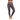 Slate Zinnia Oasis Leggings by Hadley Pollet in gray with pink and peach florals and scalloped waistband, studio