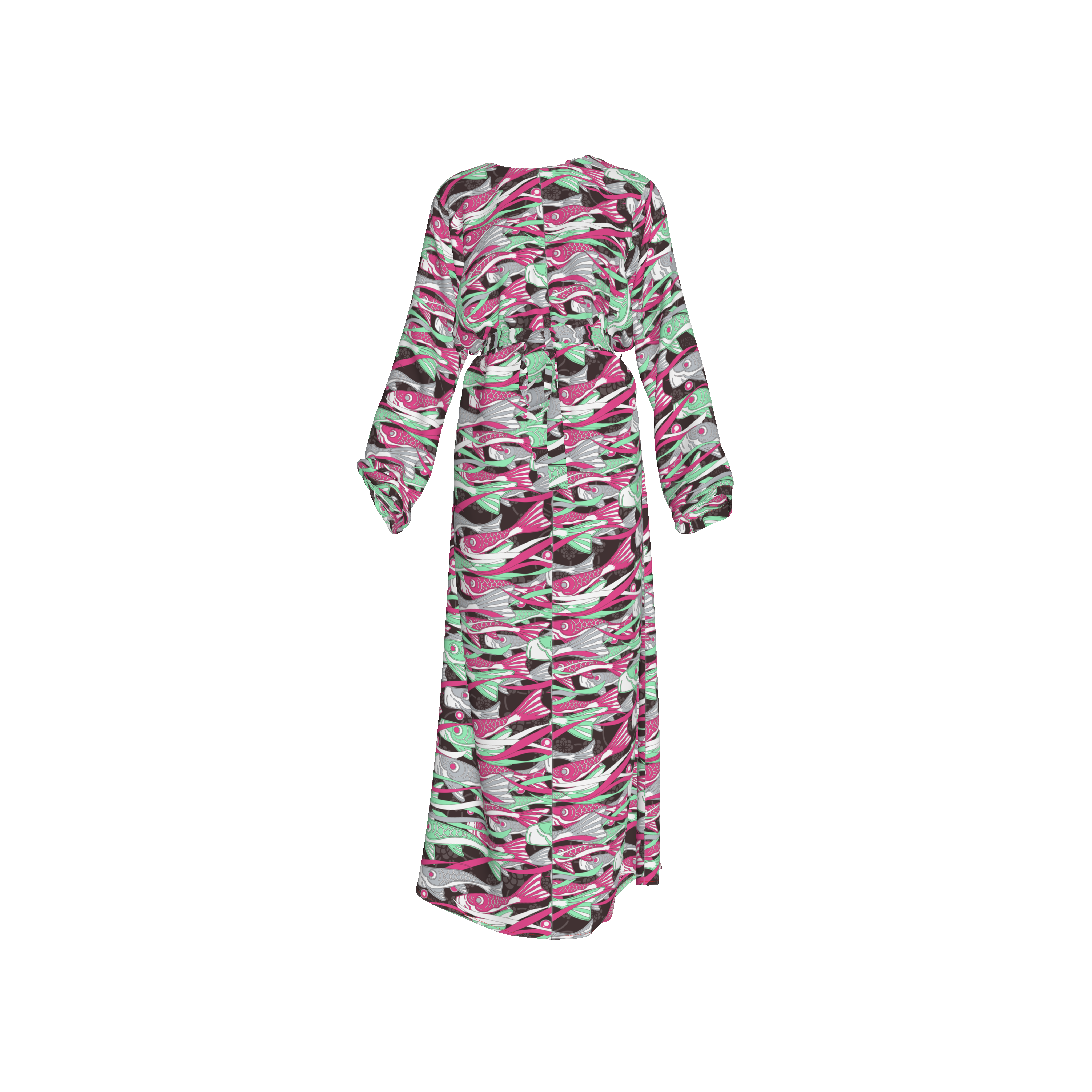 Pink Pisces Kimono Dress