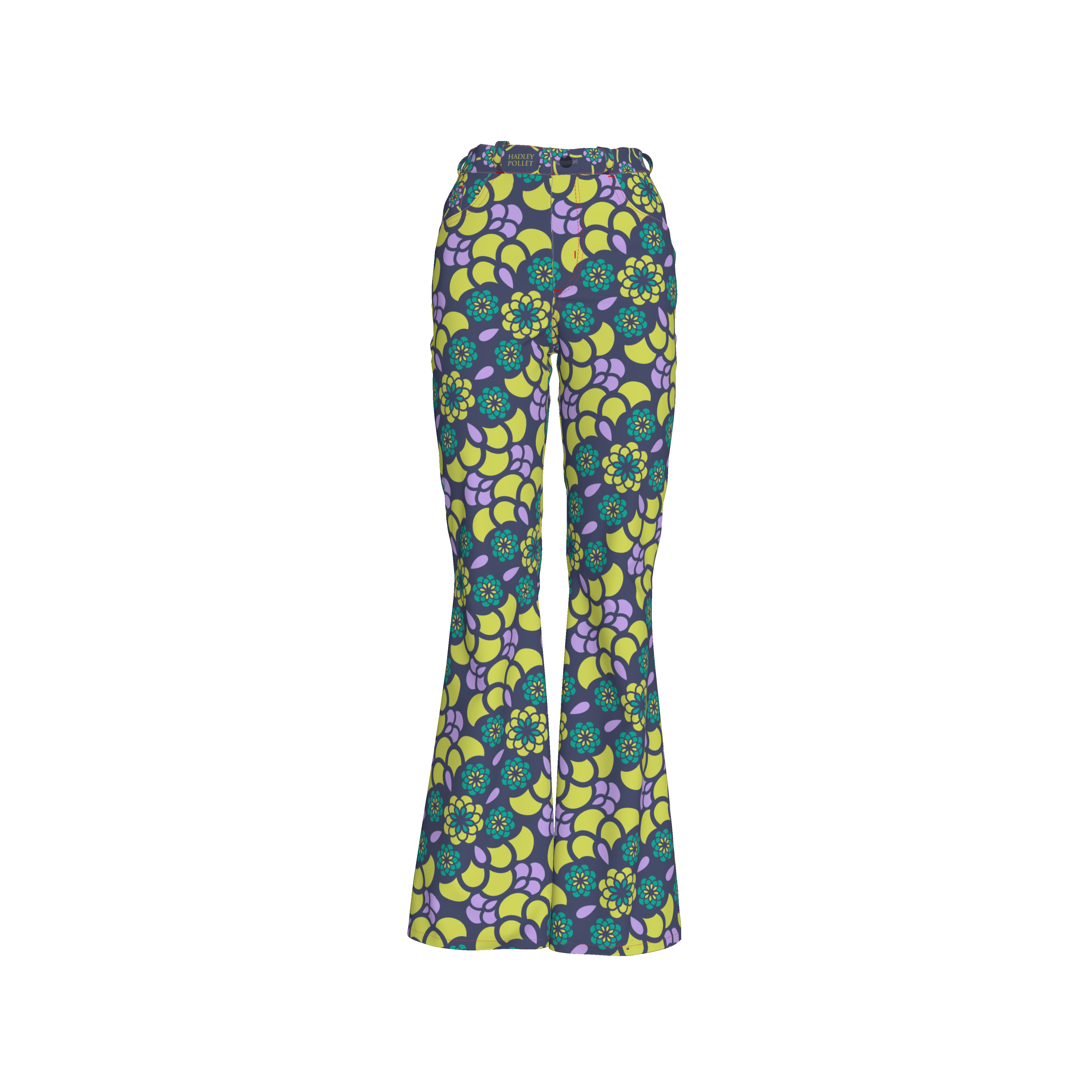 Navy Flower Power Party Pant