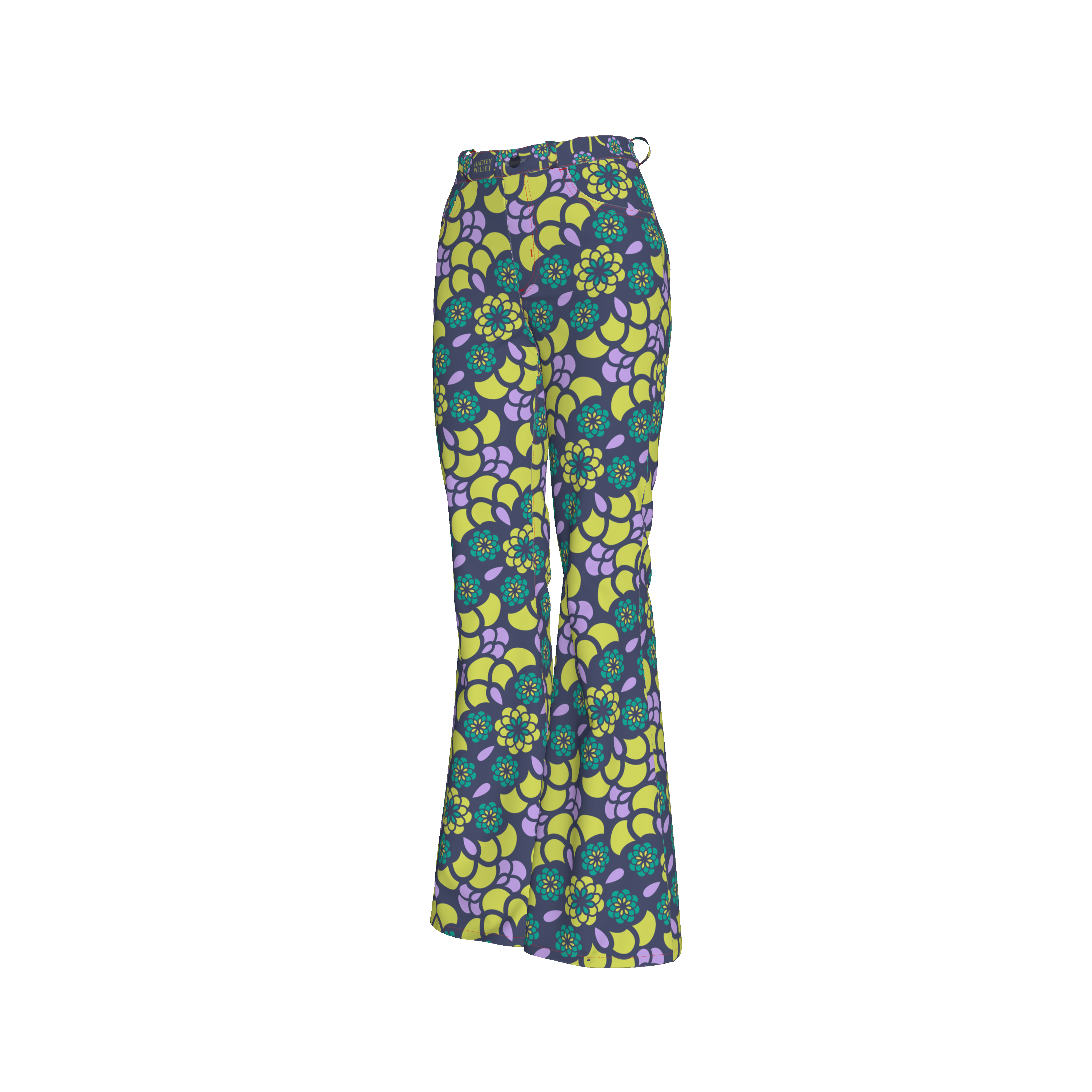 Navy Flower Power Party Pant