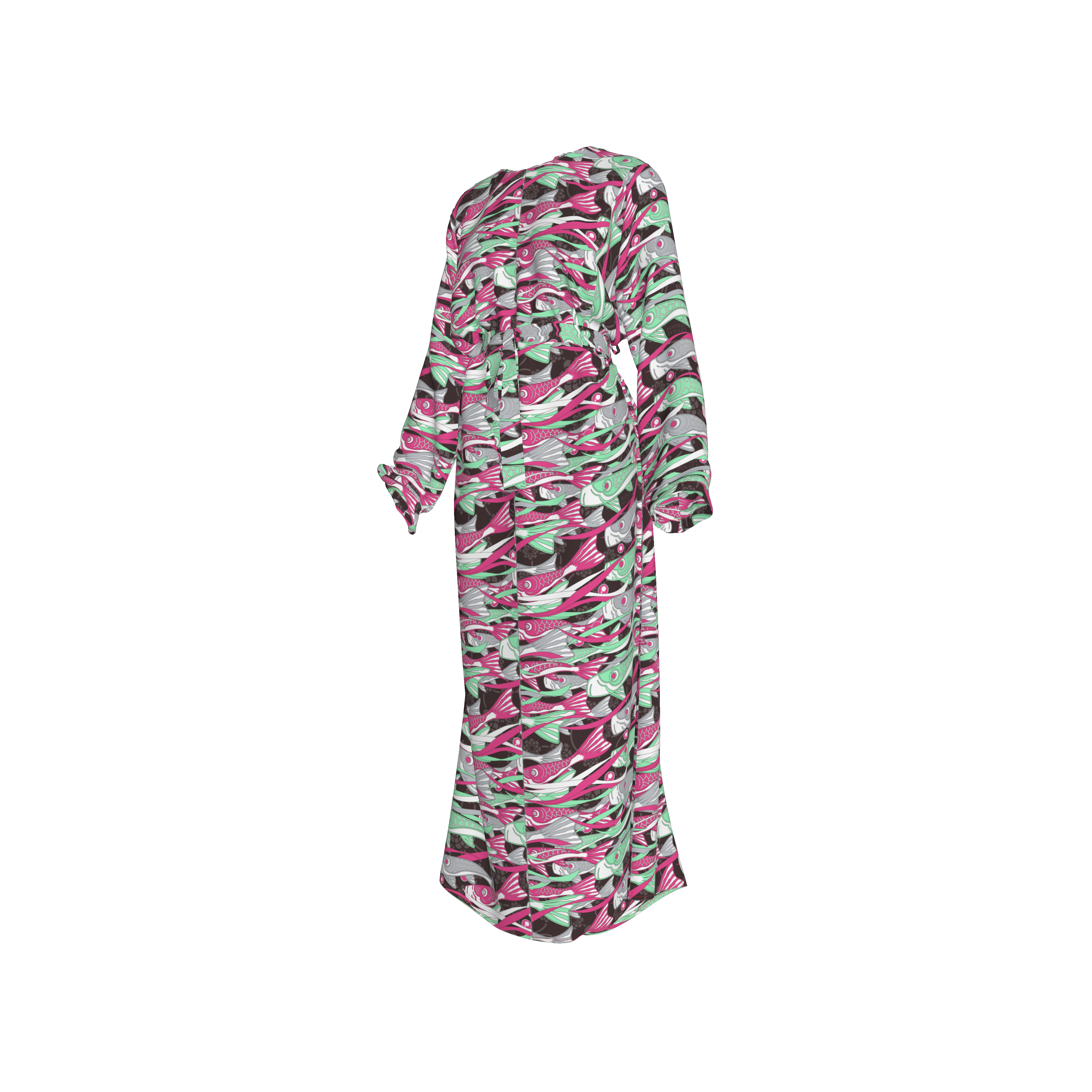 Pink Pisces Kimono Dress